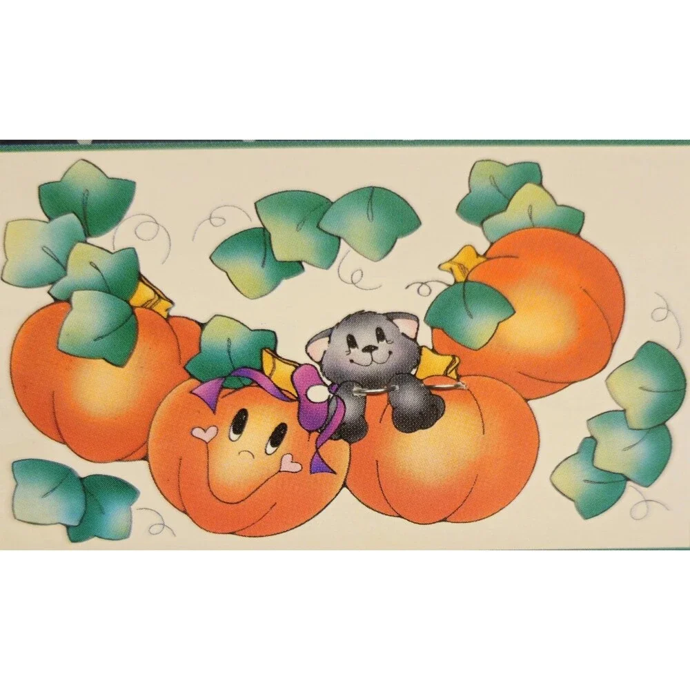 Vintage 1990 Daisy Kingdom Iron-On Transfer Black Cat 6443